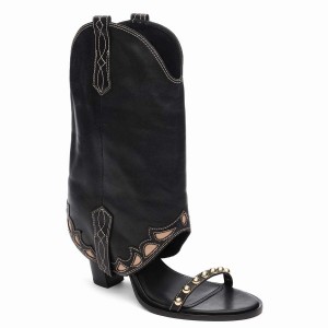 Black Women Ash Kentucky Almond Bootie Sandals | 549369-292