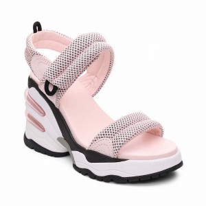 Pink Women Ash Cosmos Platform Wedge Sandals | 867756-818