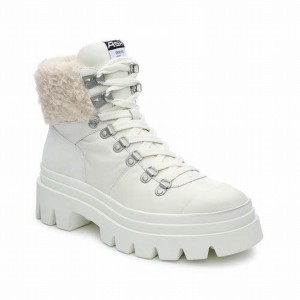 White Women Ash Patagonie Fur Hiker Boots | 023463-252